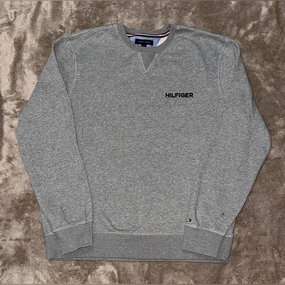TOMMY HILFIGER Men’s Crew Neck Sweatshirt in Gray Size XL
